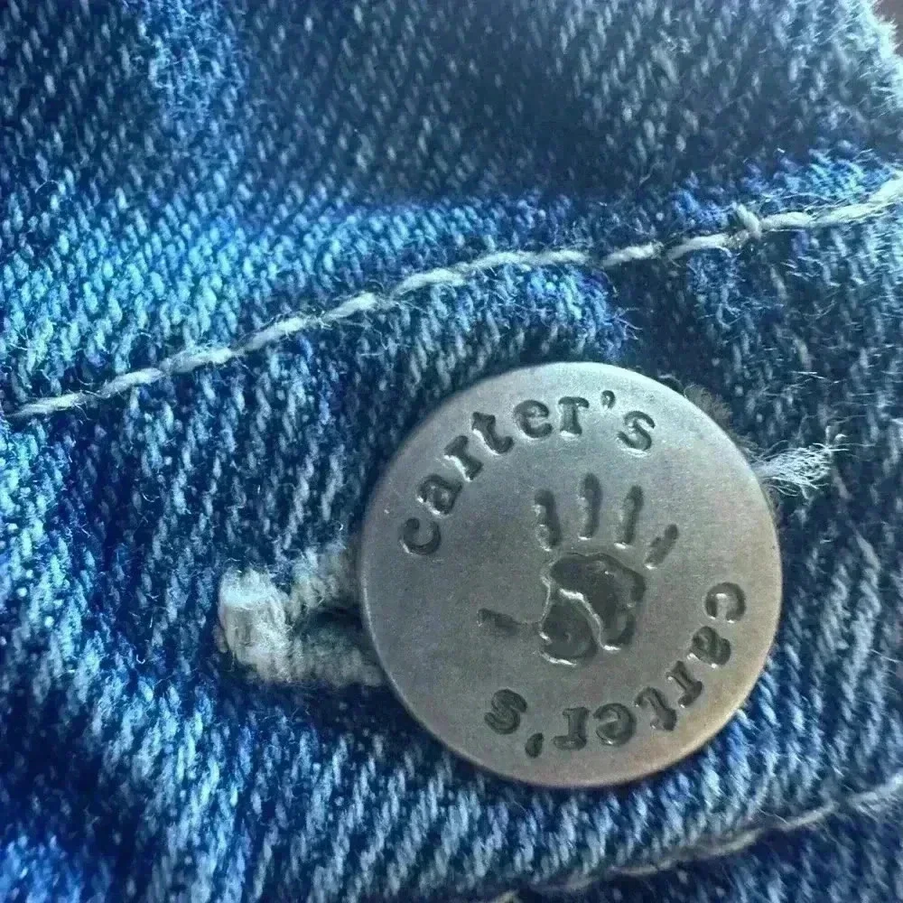 Carter’s 12-18 month Unisex Toddler Overalls Authentic Blue Denim 100% Cotton